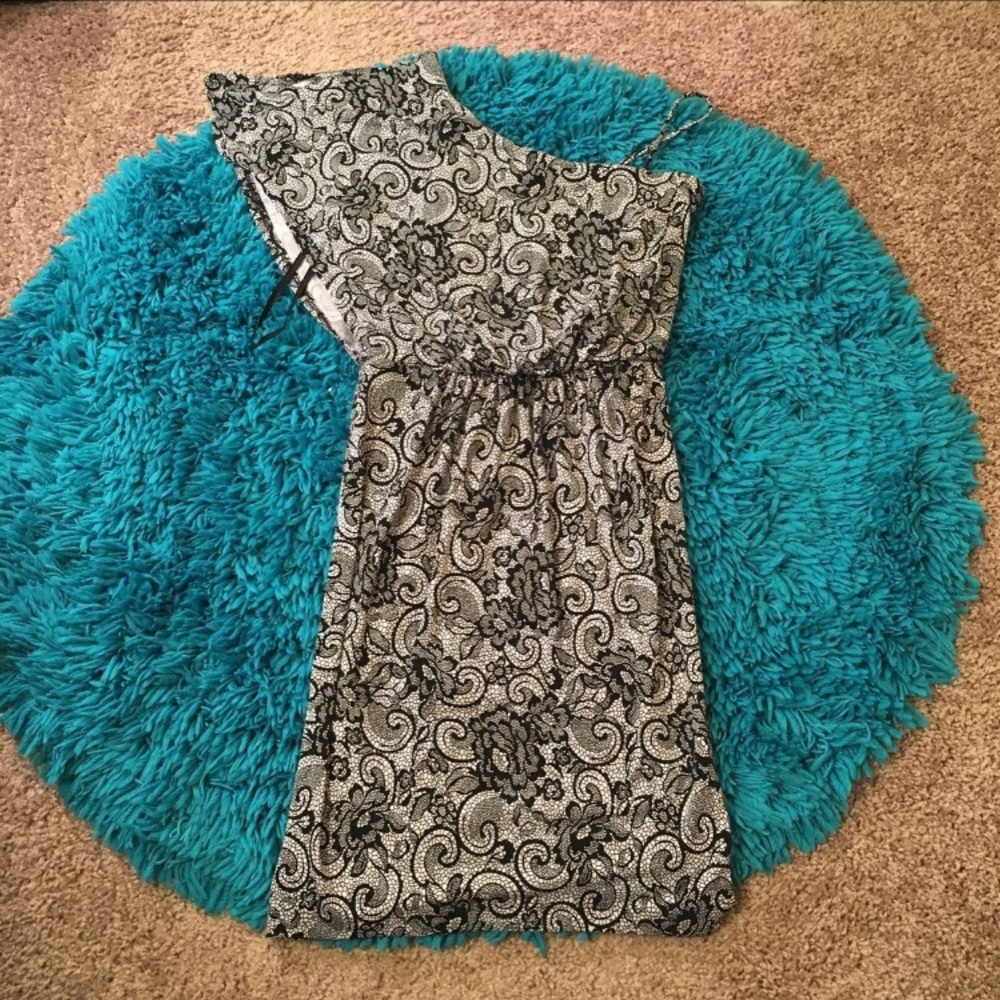 Paisley One Shoulder Dress